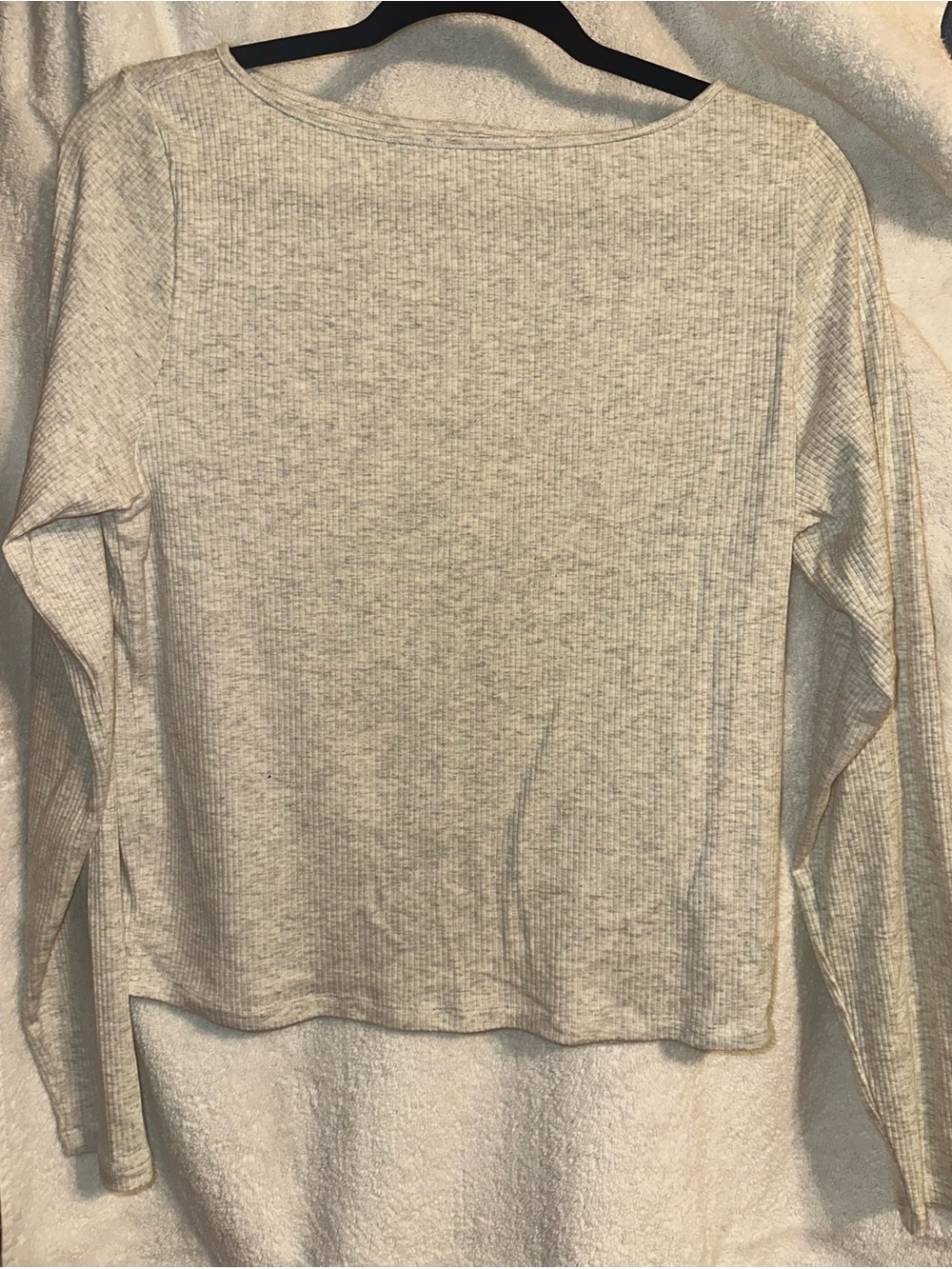 NWOT American Eagle Outfitters Ribbed Long Sleeve Top - Gray